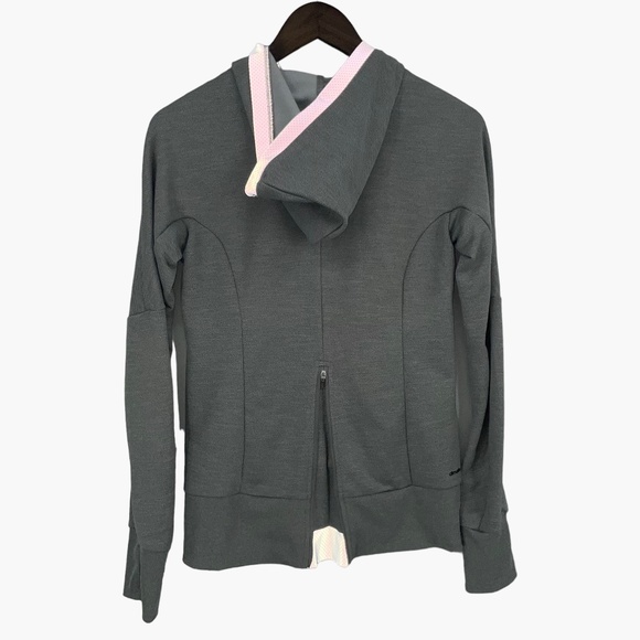 Adidas‎ Gray Climalite Reflective Runner Hoodie Jacket - Picture 10 of 14